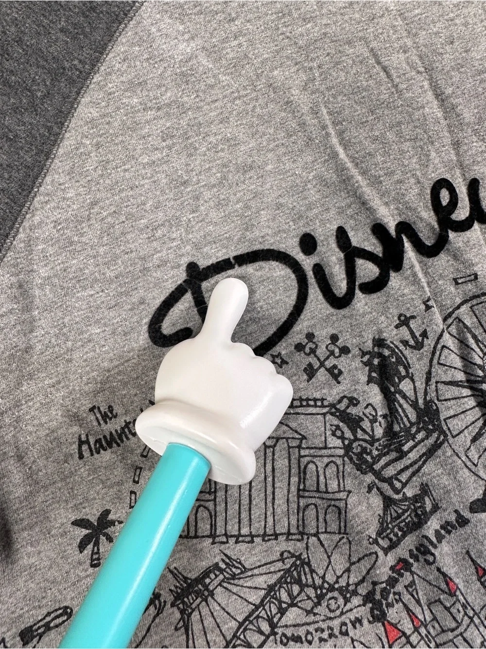 Women’s Gray Raglan Disneyland Sweatshirt Large